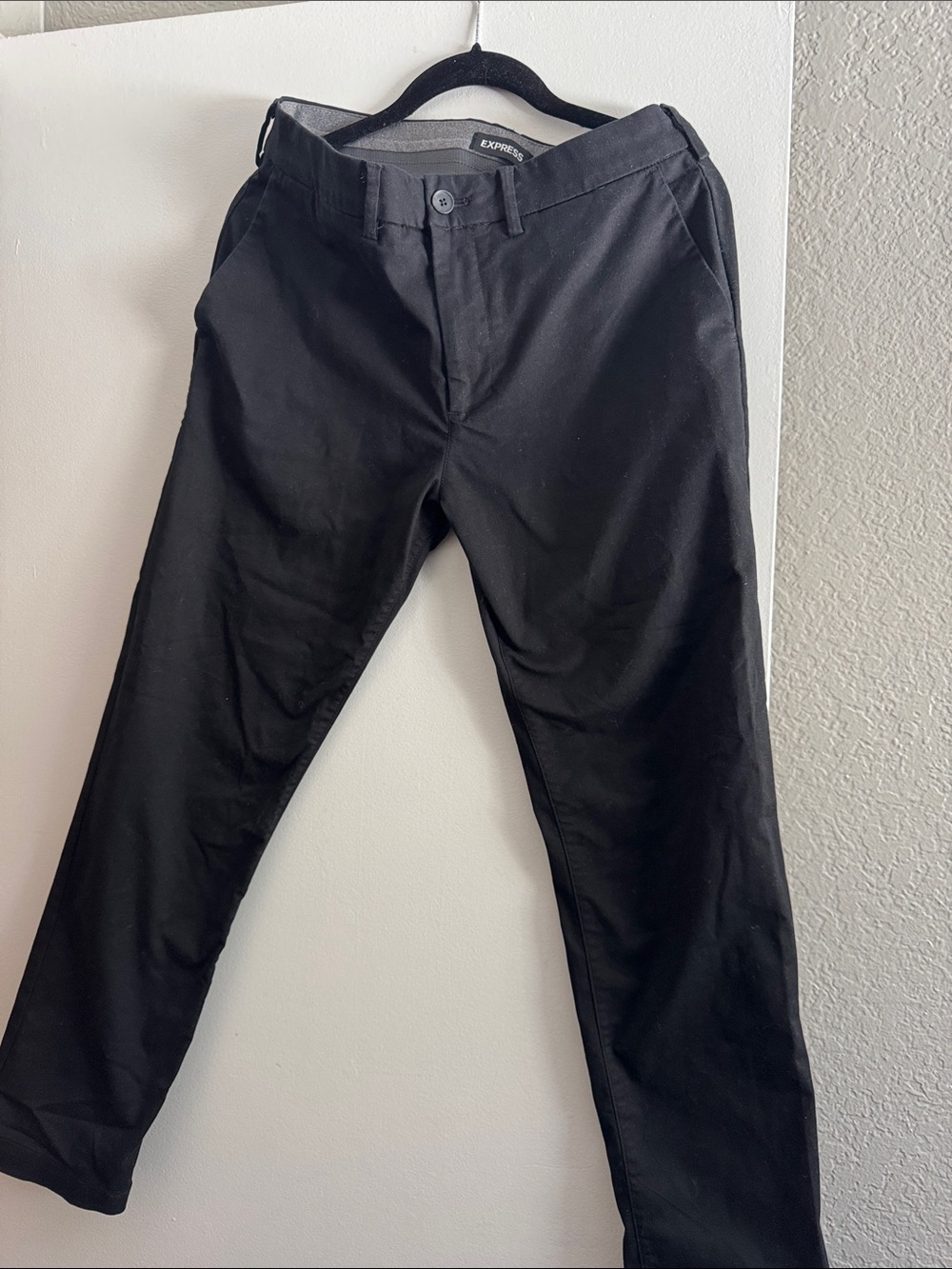 Express Men's Black Straight-Fit Chinos